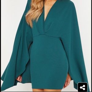 BRAND NEW! Pretty Little Thing cape bodycon dress